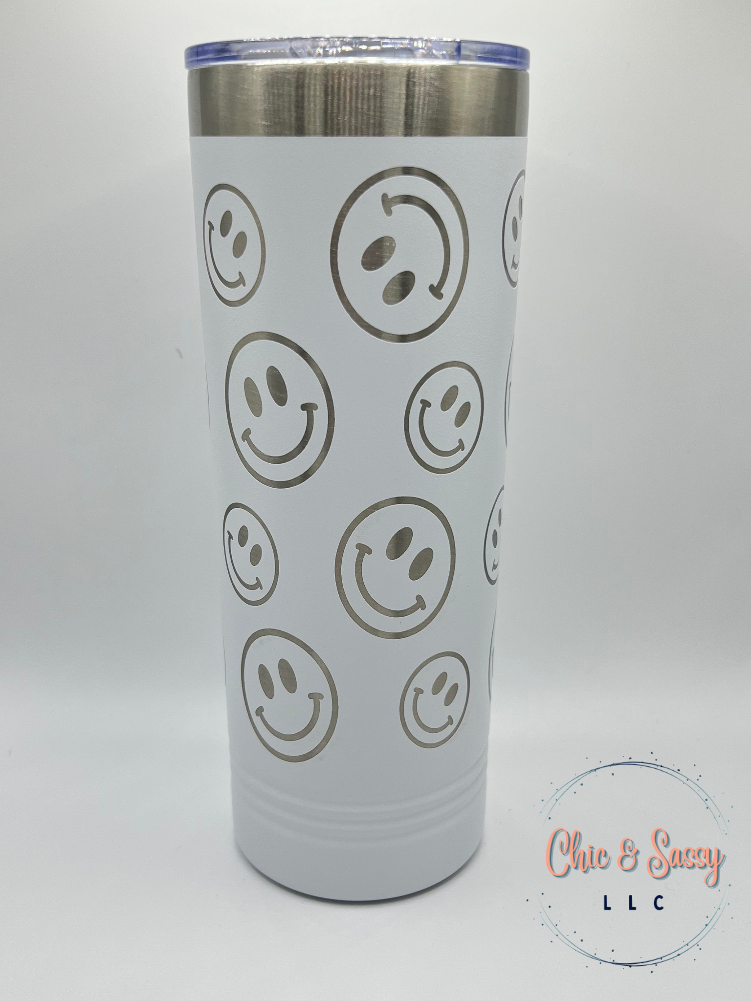 Smiley Face, Smiley, Smiley Face Cup, Smiley Face Tumbler, Tumbler,  Reusable Cup, Black Tumbler, White Tumbler, Tumbler Gifts, Cup Gifts 